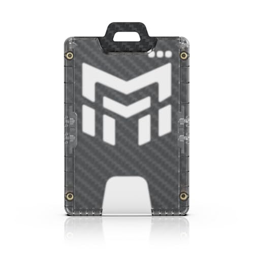 MNGARISTA Badge Holder Carbon Fiber: 0.91oz Lightweight ID Card Holder - Durable Multiple ID Case Holds 1-5 Cards for Office/Commute (1 Pack) - Image 1