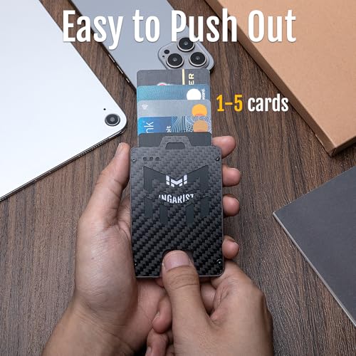 MNGARISTA Badge Holder Carbon Fiber: 0.91oz Lightweight ID Card Holder - Durable Multiple ID Case Holds 1-5 Cards for Office/Commute (1 Pack) - Image 5