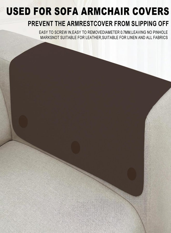 mioule 24 Pcs Upholstery Tacks Headliner Pins Fabric Covered Button Twist Pins for Sofa，Armchair Caddies, Armrest Covers,Bed Skirts, Slipcovers, Headliners Furniture（Brown） - Image 5