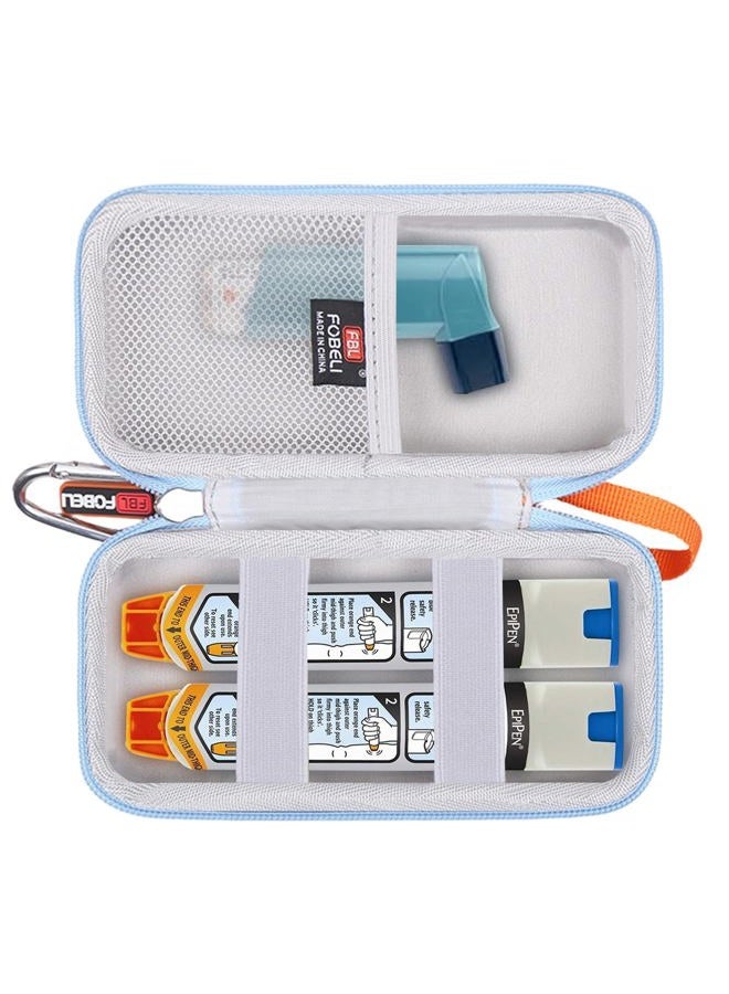 FBLFOBELI Portable Storage Asthma Inhaler Holder Case, Compact Hard Travel Bag Compatible with Mist Epinephrine Inhalation Aerosol (Case Only) - Image 1