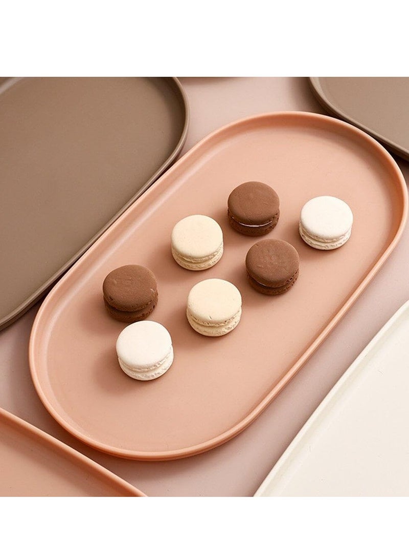 Zikra Reusable Oval Plastic Serving Trays - Set of 4 Durable Platters for Parties, Snacks, Cookies, and Food - Ideal Serving Dishes for Any Occasion - Image 2