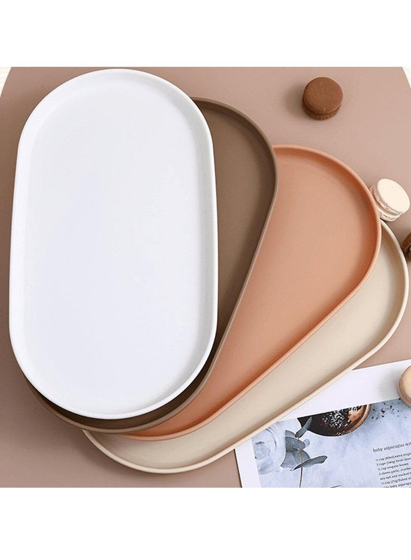 Zikra Reusable Oval Plastic Serving Trays - Set of 4 Durable Platters for Parties, Snacks, Cookies, and Food - Ideal Serving Dishes for Any Occasion - Image 5