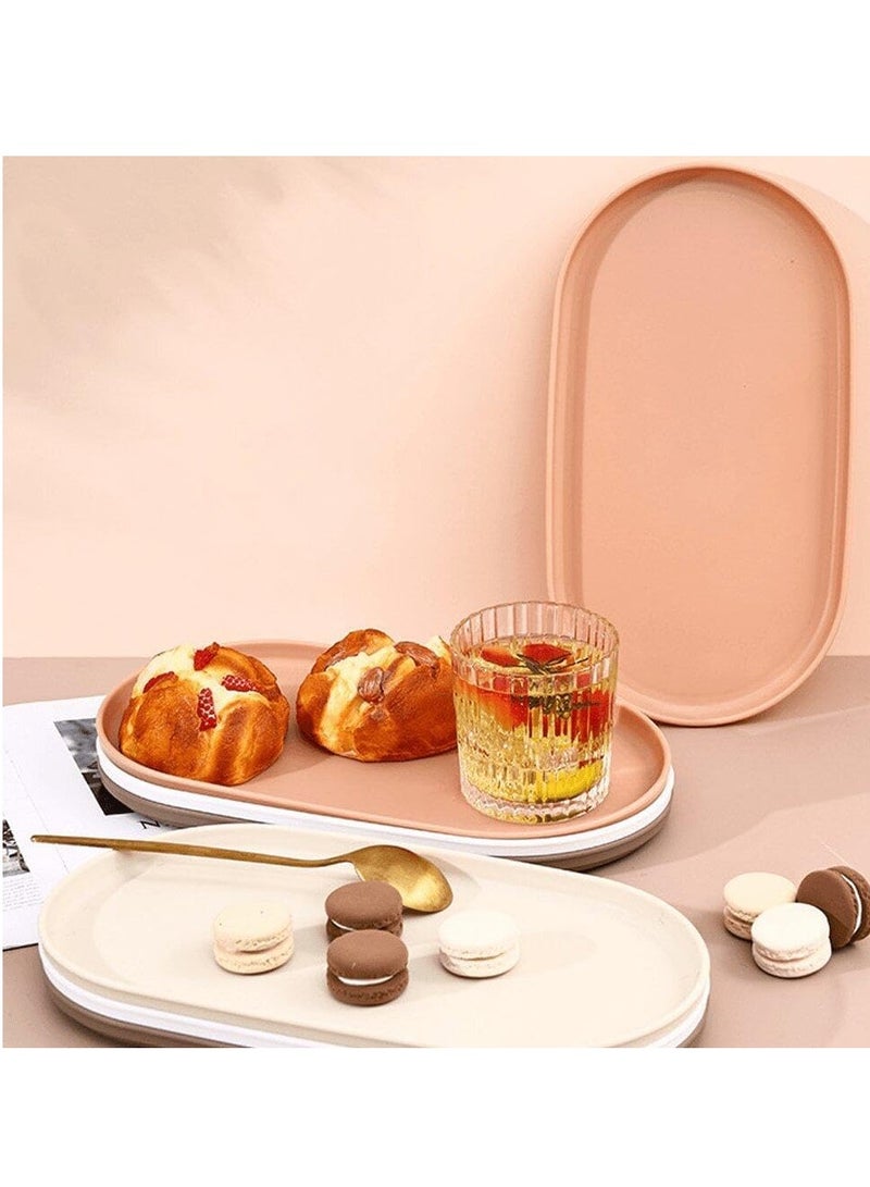 Zikra Reusable Oval Plastic Serving Trays - Set of 4 Durable Platters for Parties, Snacks, Cookies, and Food - Ideal Serving Dishes for Any Occasion - Image 3