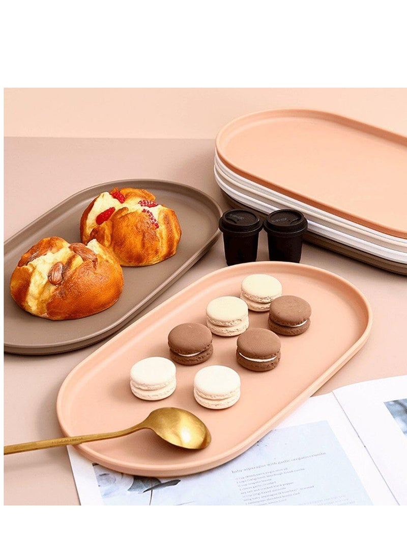 Zikra Reusable Oval Plastic Serving Trays - Set of 4 Durable Platters for Parties, Snacks, Cookies, and Food - Ideal Serving Dishes for Any Occasion - Image 4