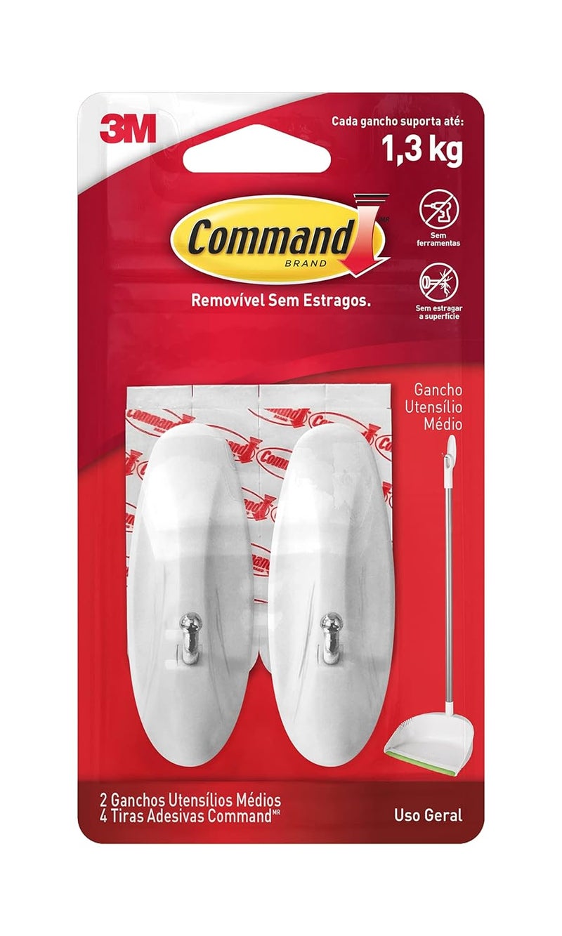 3M 3M Command Medium Wire Plastic Hooks 2Hook - Image 1