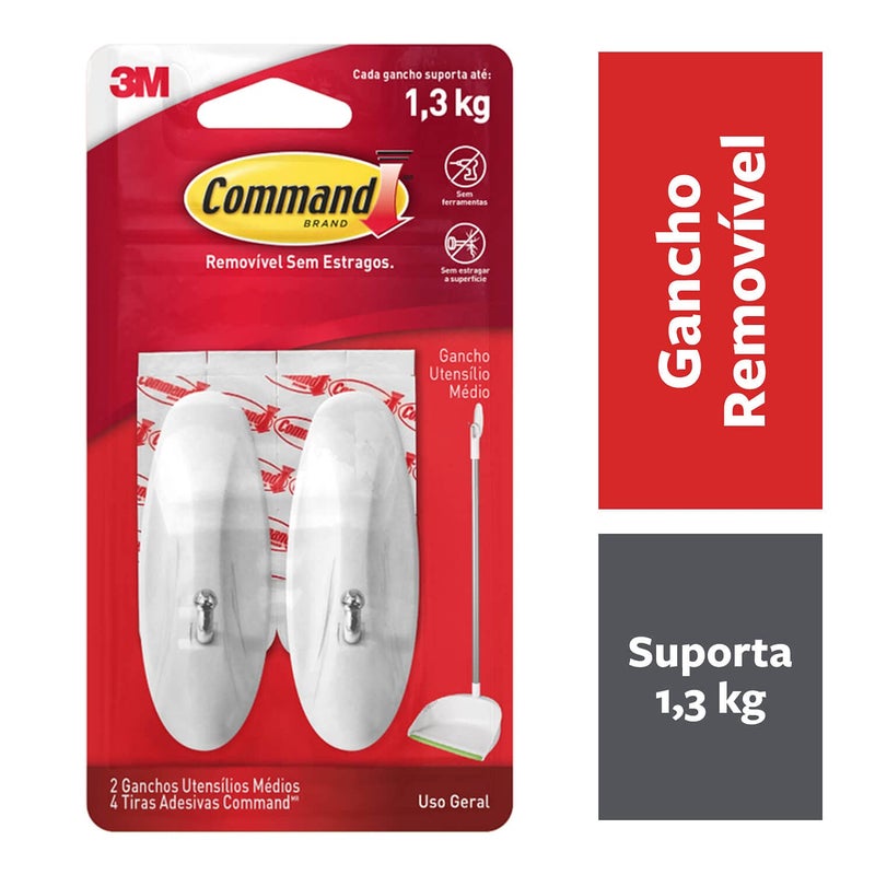 3M 3M Command Medium Wire Plastic Hooks 2Hook - Image 2