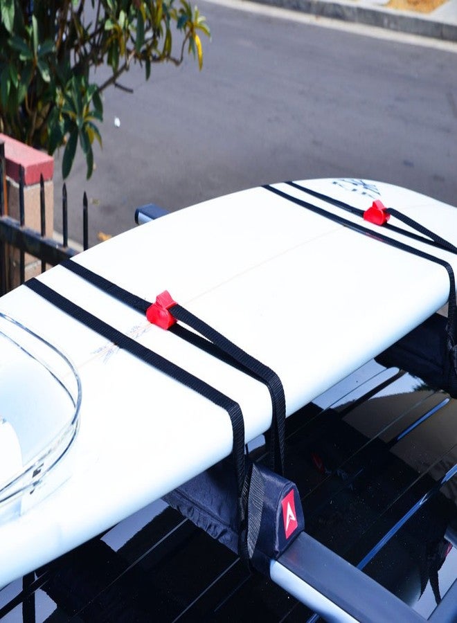 Allen Sports 24 inch Aero Roof Rack Pads with 8 ft Straps Set for Surfboards SUP Snowboard, Model 7010SU - Image 3