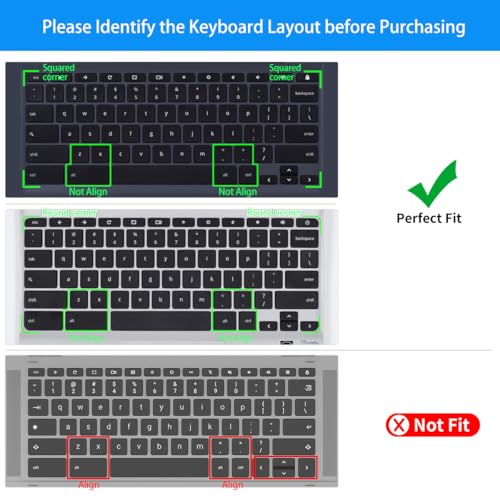 imComor Keyboard Cover for HP x360 14" Chromebook, 14-db/ca/ak/DA 14B-CA 14a-na, 14 G2 G3 G4 G5, HP Chromebook 11 G2, G3, G4, G5, G6 EE G7EE Keyboard Skin, Colorful Rainbow - Image 2