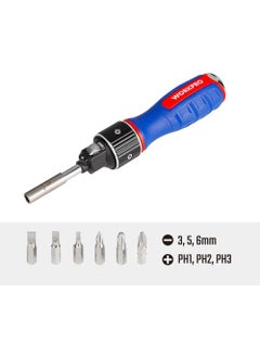 WORKPRO WP221069 6-In-1 Professional Cr-V Ratchet Magnetic Screwdriver Set  - Image 3