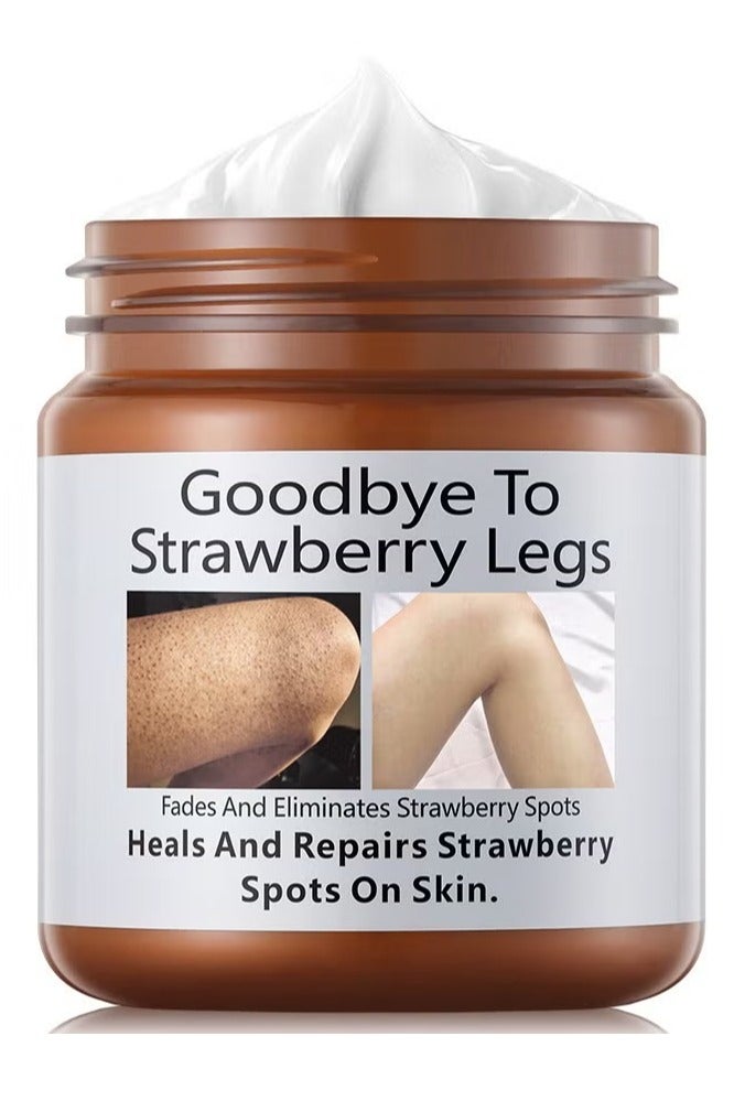 لانثوم علاج الساقين بالفراولة للنساء، كريم ترطيب الجسم من الفراولة، كريم ترطيب الجسم من التقرن الجاف، مرطب الجسم لتفتيح المناطق الجافة - Image 1