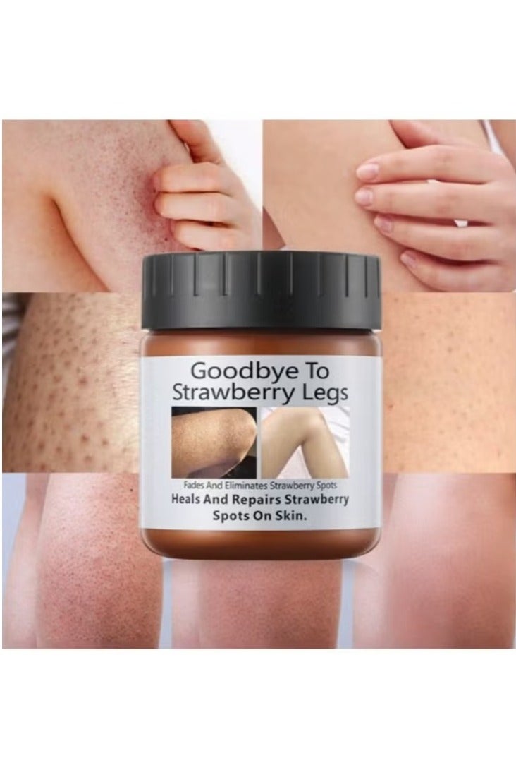 لانثوم علاج الساقين بالفراولة للنساء، كريم ترطيب الجسم من الفراولة، كريم ترطيب الجسم من التقرن الجاف، مرطب الجسم لتفتيح المناطق الجافة - Image 2