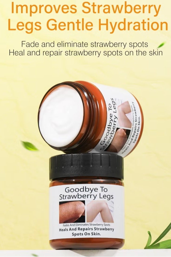 لانثوم علاج الساقين بالفراولة للنساء، كريم ترطيب الجسم من الفراولة، كريم ترطيب الجسم من التقرن الجاف، مرطب الجسم لتفتيح المناطق الجافة - Image 5