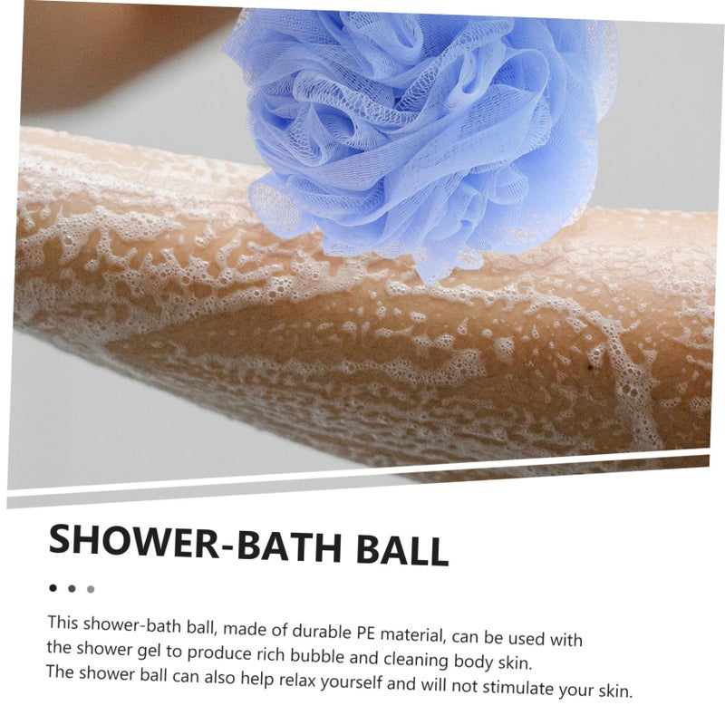 4Pcs Exfoliating Foaming Bath Ball Scrubbers Durable PE Material Shower Sponges - Image 4