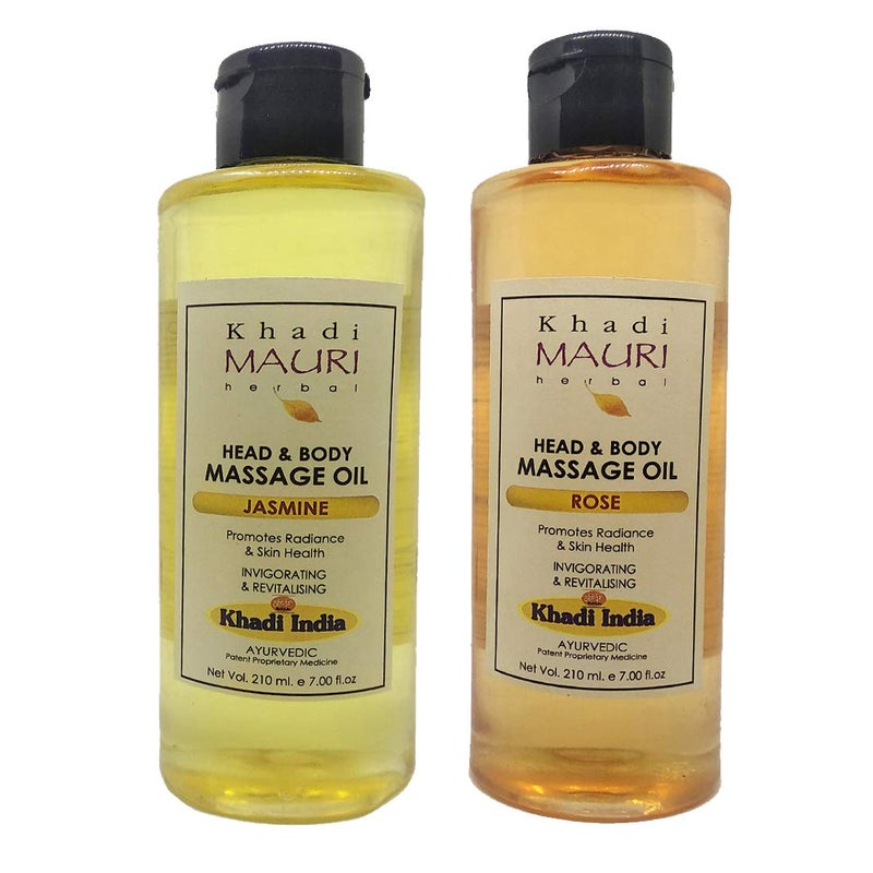 Khadi Mauri Jasmine & Rose Head Body Massage Oil (420 ml)