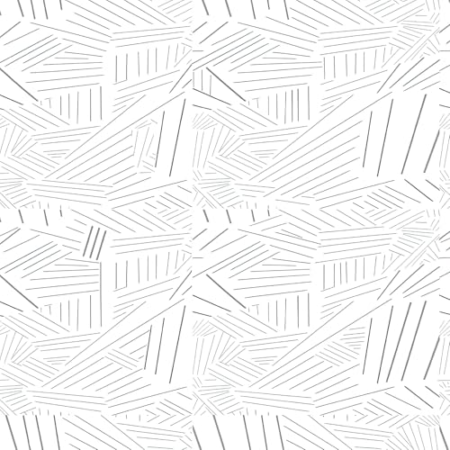 Vinjiasin Minimalist Geometric Line Wallpaper, Modern Gray & White Abstract Pattern Peel and Stick Contact Paper, Removable Waterproof Wallpaper for Living Room Office Bedroom 17.7" x 78.7" - Image 1