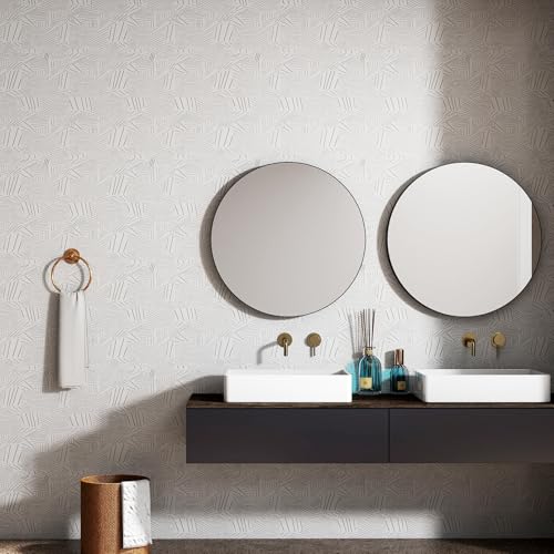 Vinjiasin Minimalist Geometric Line Wallpaper, Modern Gray & White Abstract Pattern Peel and Stick Contact Paper, Removable Waterproof Wallpaper for Living Room Office Bedroom 17.7" x 78.7" - Image 4