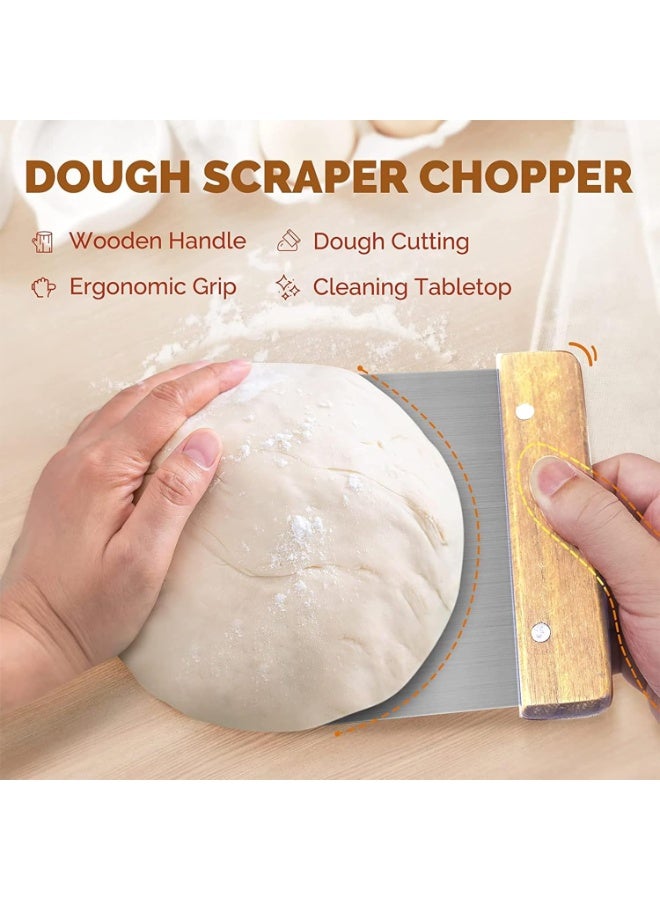 Furtey Sourdough Bread Starter Kit, 21 oz Sourdough Starter Jar, 9'' Round Bread Proofing Basket, Sourdough Bread Baking Supplies, Banneton Bread Baking Gift Set, for Bread Making Baking Fermentation - Image 5