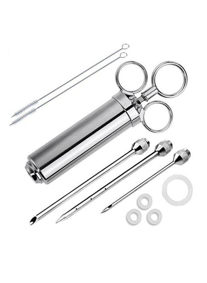 yongsheng 2 oz Stainless Steel Commercial Grade Meat Marinade Flavor Injector Kit 1/2 Cup Capacity Seasoning Injector with 3 Professional Marinade Needles  - Image 1