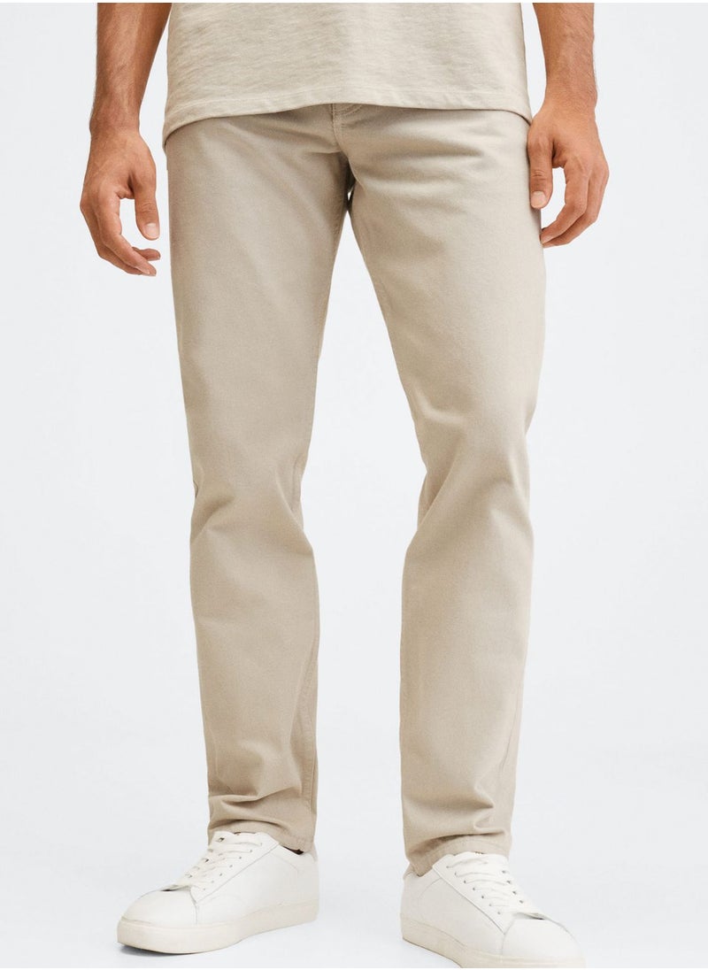 Mango Man - Light Wash Straight Fit Jeans - Image 1