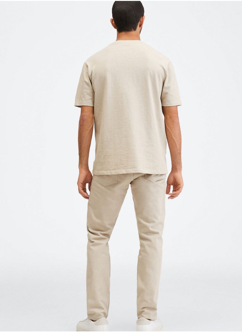 Mango Man - Light Wash Straight Fit Jeans - Image 1