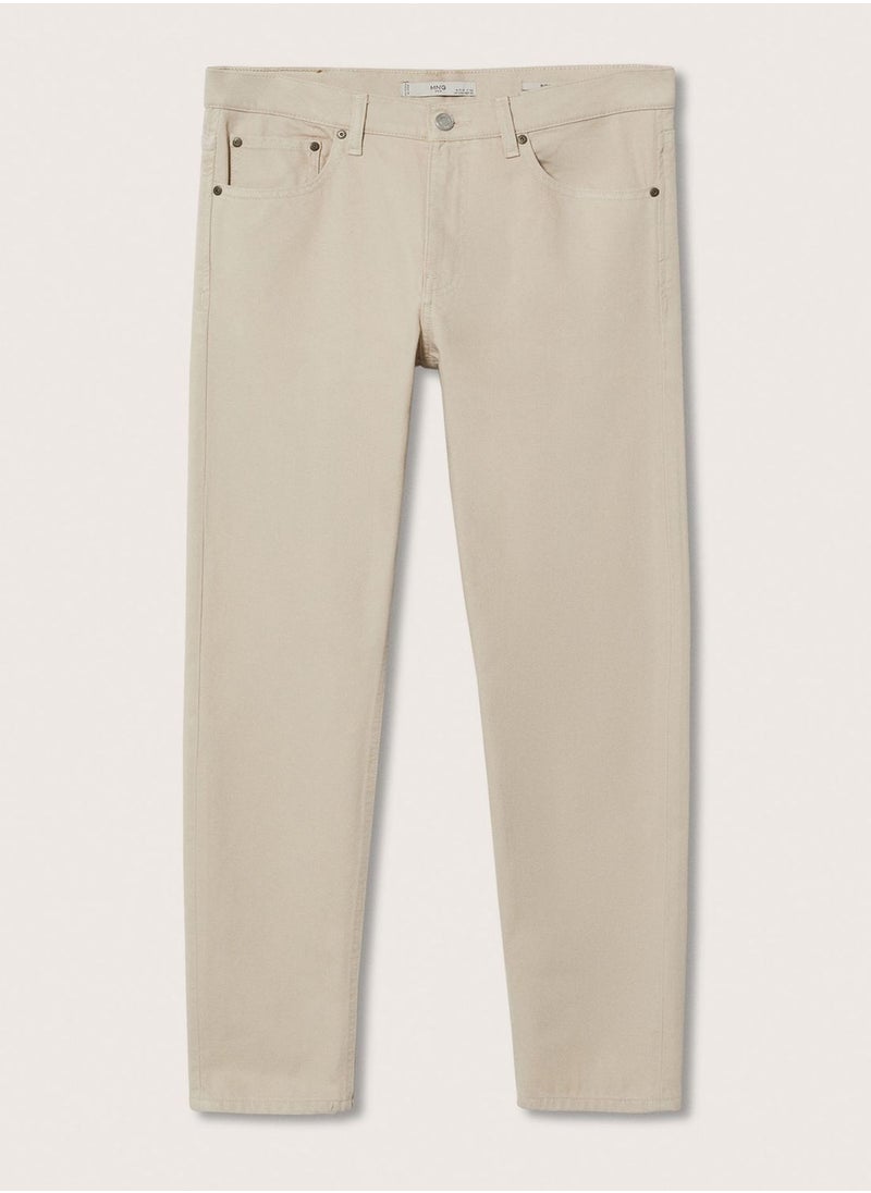 Mango Man - Light Wash Straight Fit Jeans - Image 1