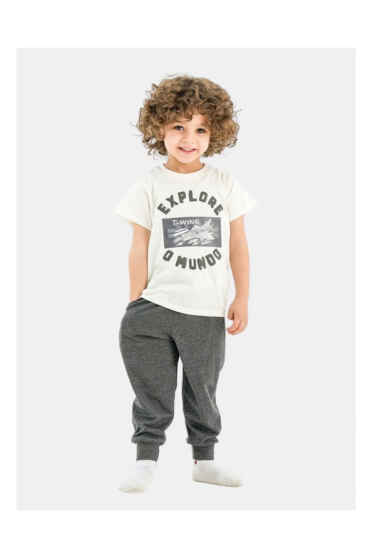 JOCKEY Boy Plane Printed Summer Pants Pyjama Set