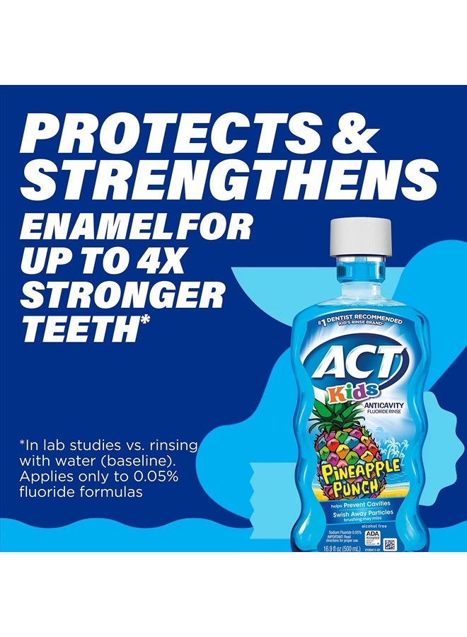 ACT Kids Anticavity Fluoride Rinse Pineapple Punch 16.9 fl. oz. Accurate Dosing Cup, Alcohol Free - Image 5