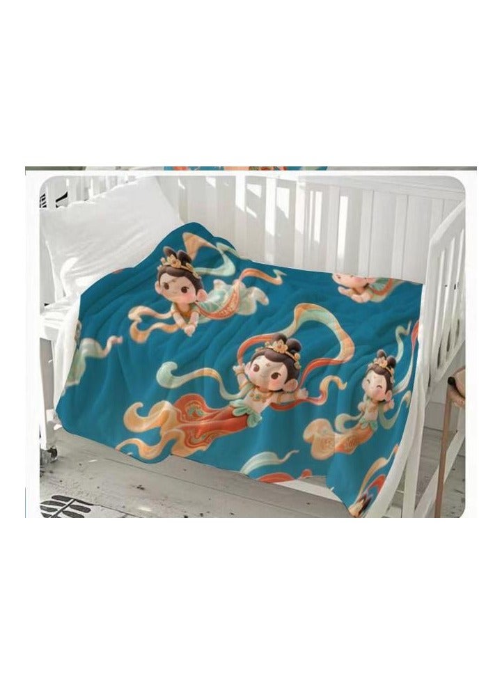 عام بطانية رقيقة من الفانيلا (دافئة ومريحة، ومناسبة للنوم واستخدام الألعاب وإزالة الغبار ومقاومة للرمل) 150 سم * 200 سم - 637 - Image 1