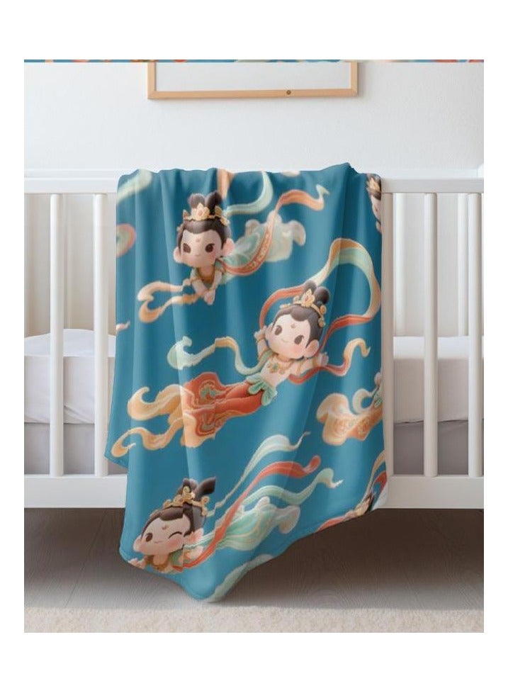 عام بطانية رقيقة من الفانيلا (دافئة ومريحة، ومناسبة للنوم واستخدام الألعاب وإزالة الغبار ومقاومة للرمل) 150 سم * 200 سم - 637 - Image 5