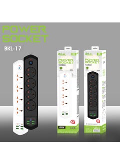 Qasul New Generation 10 Input 4+4 USB + 2 Type-C Multiple Socket 2m Cable Surge Protection Switched Extension Socket  - Image 1