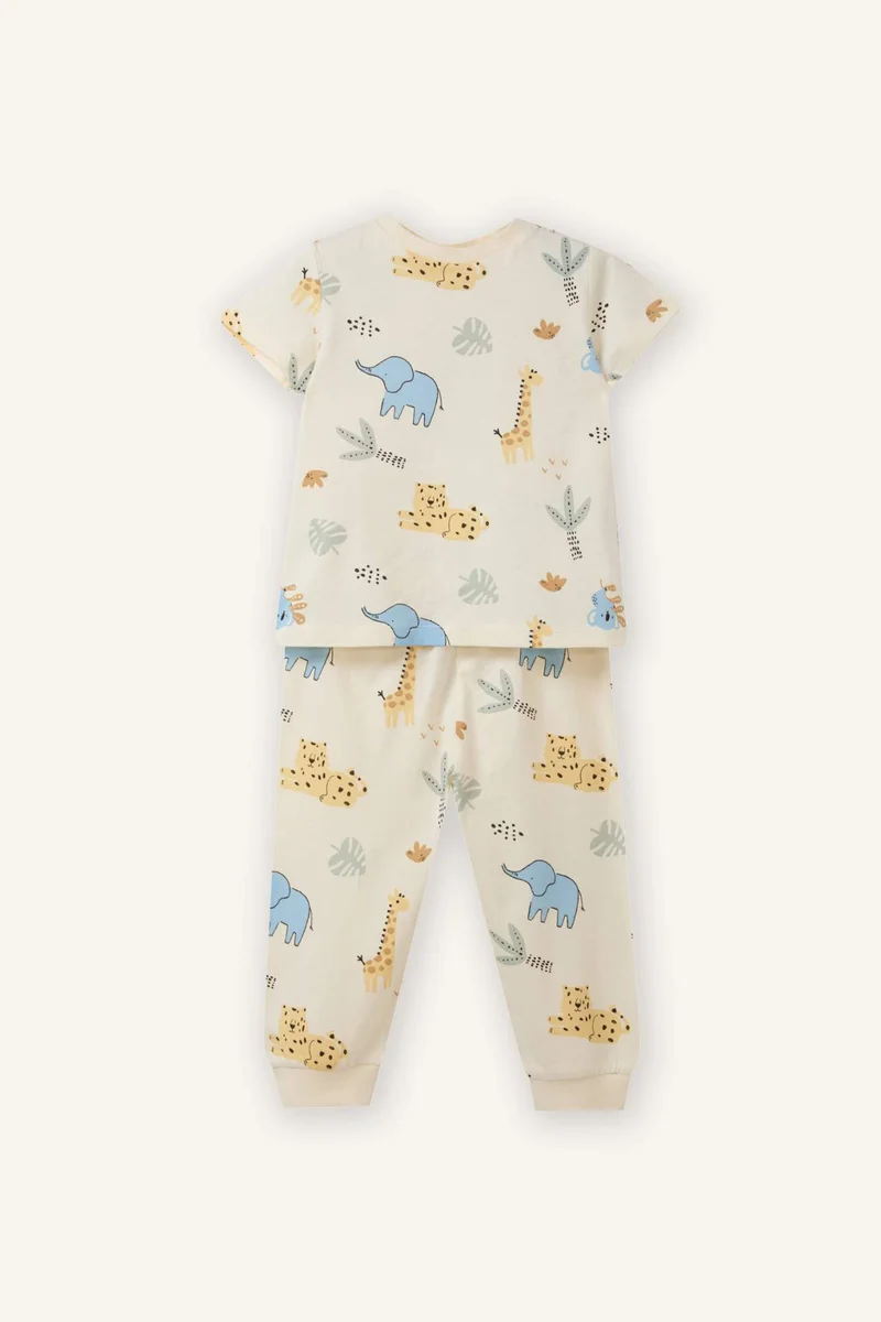 ديفاكتو Baby Boy Dinosaur Print 2 Piece Pyjamas Set