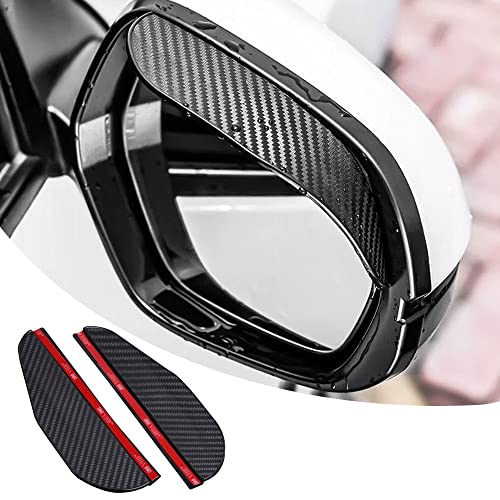 Pincuttee Mirror Rain Visor Eyebrow, Side Mirror Rain Guards, Covers for Car Uniservial Fit 2 Pack - Image 1
