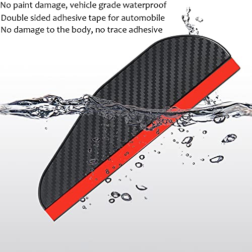 Pincuttee Mirror Rain Visor Eyebrow, Side Mirror Rain Guards, Covers for Car Uniservial Fit 2 Pack - Image 4