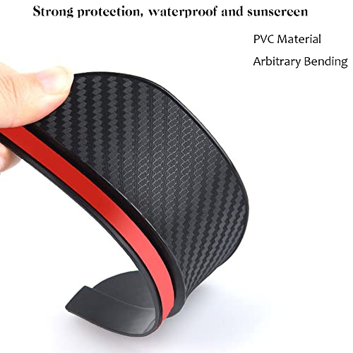 Pincuttee Mirror Rain Visor Eyebrow, Side Mirror Rain Guards, Covers for Car Uniservial Fit 2 Pack - Image 5