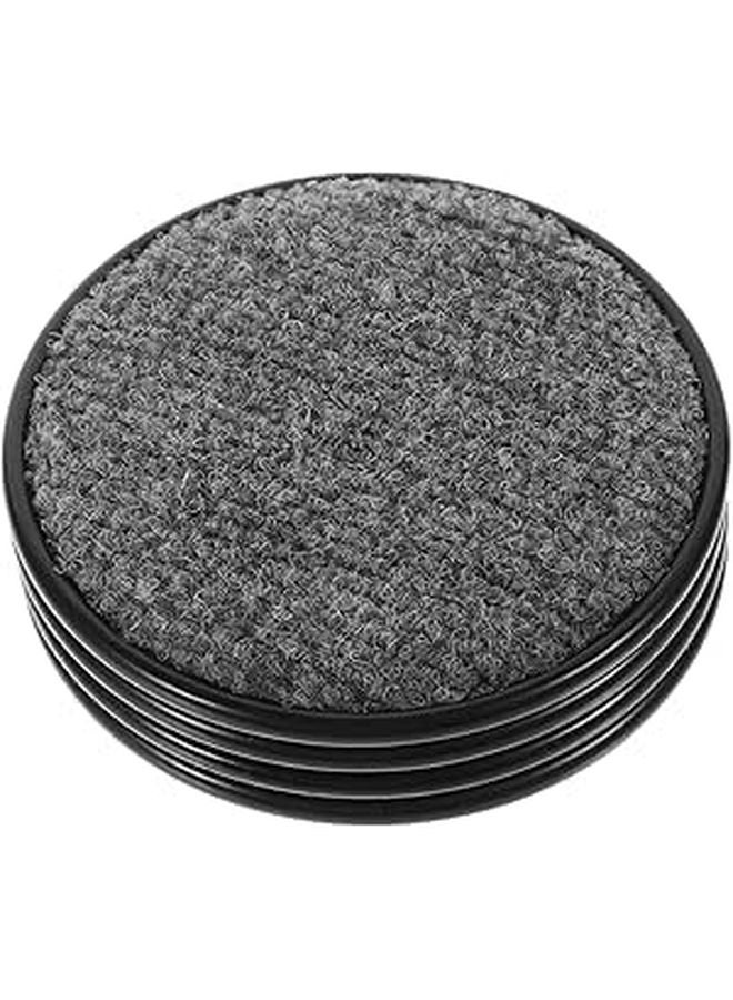 Non Slip Furniture Coasters 4pcs Plastic Chair Wheel Stoppers Floor Protectors - Image 1