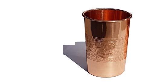 Pure Source India Pure Copper Glass, Plain Design Tumbler Cup for Water Storage, 300 ML. - Image 2