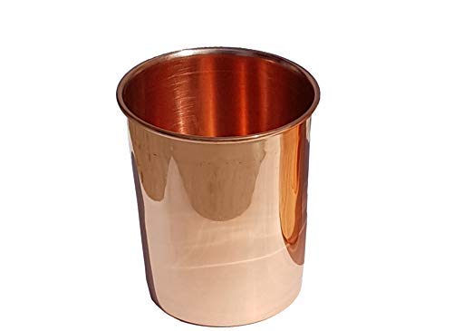 Pure Source India Pure Copper Glass, Plain Design Tumbler Cup for Water Storage, 300 ML. - Image 1