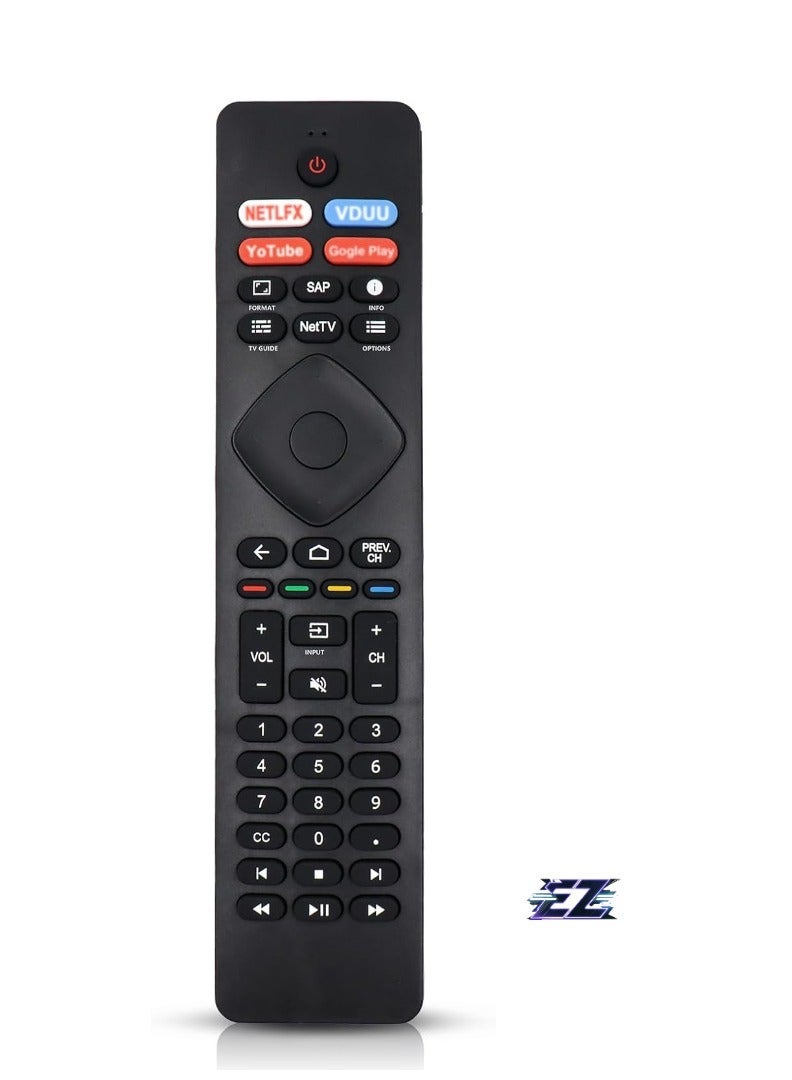 PopZa "NH800UP RF402A-V14 Replacement Remote Control for Philips Android 4K UHD LED Smart TVs – Compatible with Models like 43PFL5766/F7, 50PFL5704/F7, 55PFL5604/F7, and More – Includes Battery" - Image 2