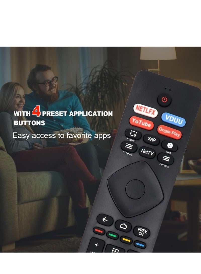 PopZa "NH800UP RF402A-V14 Replacement Remote Control for Philips Android 4K UHD LED Smart TVs – Compatible with Models like 43PFL5766/F7, 50PFL5704/F7, 55PFL5604/F7, and More – Includes Battery" - Image 4