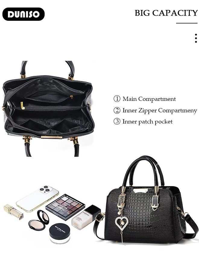 DUNISO Fashion Women Handbags Large Capacity Adjustable Handle Satchel Shoulder Bags Simple Ladies Shoulder Tote Bag Casual Crossbody Bag for Women  - Image 3
