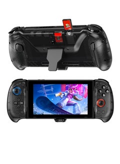 Switch Controller for Switch or Switch OLED Hall Effect Gripcon with Kickstand and HDMI Out for TV Docking Plug in Switch Controller with Vibration 4K@1080P Supported HDMI and USB 3.0 Port Black