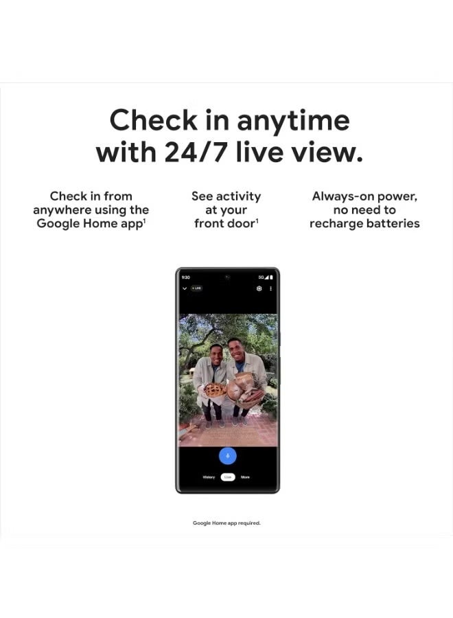جوجل Google Nest Doorbell Wired (2nd Gen) Snow GA02767-US - Image 2