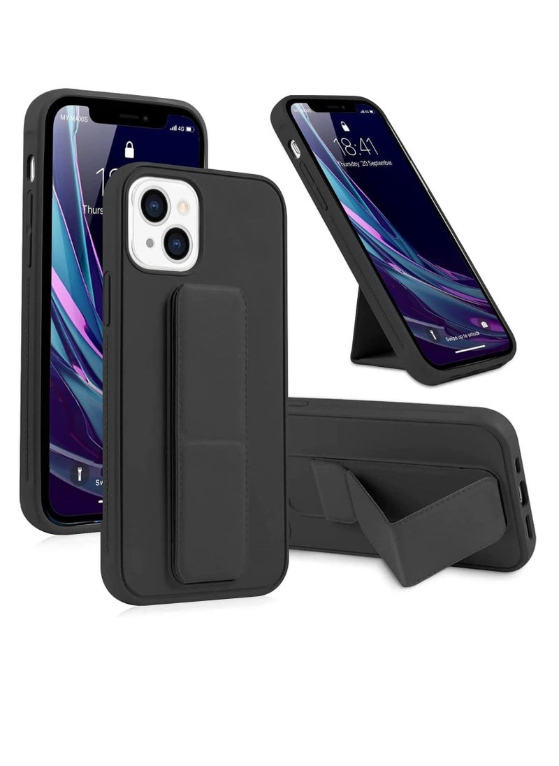 BORTONY iPhone 14 Case Finger Grip holder Phone Car Magnetic Multi function Shockproof Cover Compatible with Apple iPhone 14 6.1 inch  - Image 1