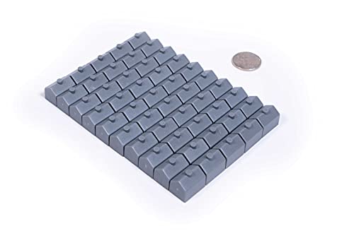 Morrison Games Plastic Hotels Grey Color Board Game Replacement Hotel Colored Miniature Town City Buildings Board Game Playing Pieces 50 Pieces - Image 5