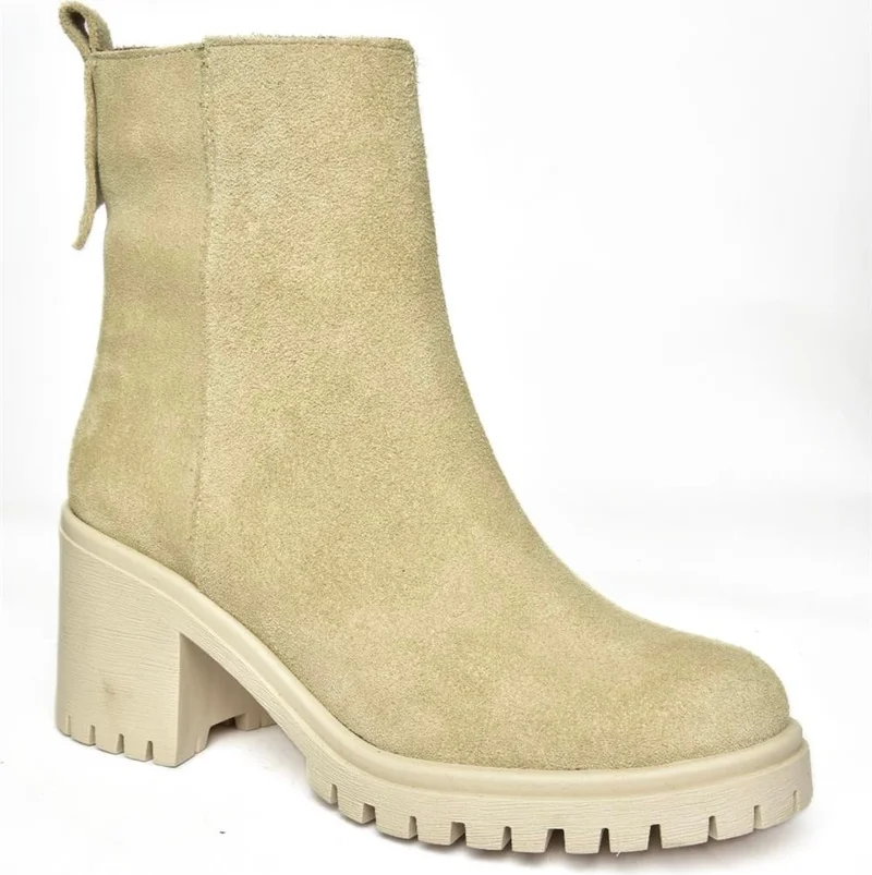 فوكس شوز R654006502 Skin Suede Thick Heeled Women's Boots
