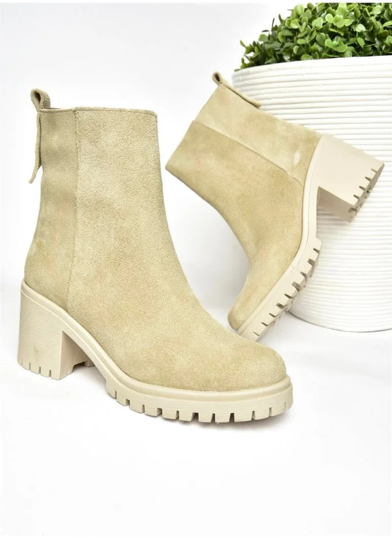 فوكس شوز R654006502 Skin Suede Thick Heeled Women's Boots