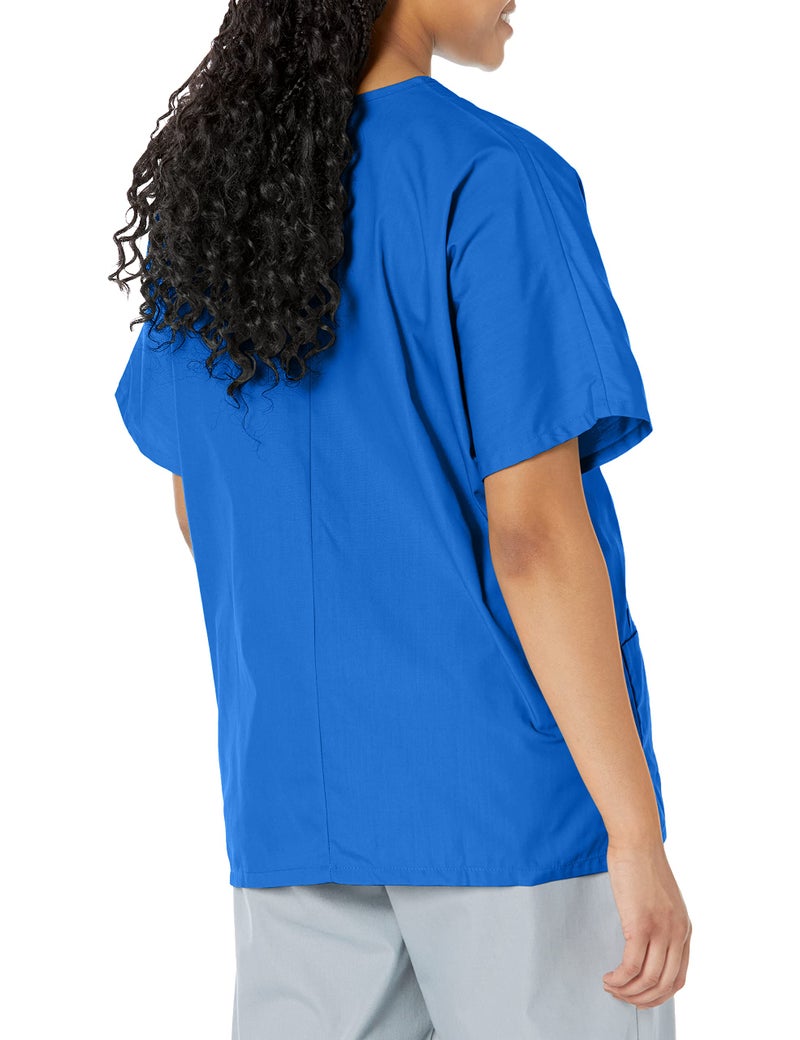 Cherokee Women's V Neck Scrubs Shirt, Royal, X-Small - Image 2
