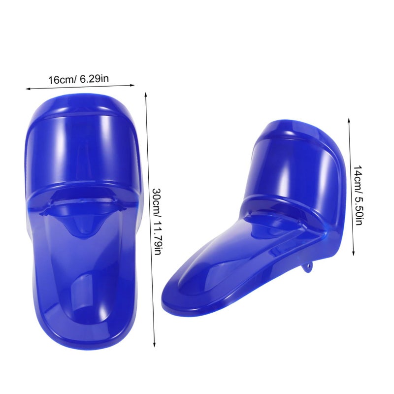 Heavy Duty Plastic Motorcycle Mud Guards Front Rear Splash Protectors Black - Image 3