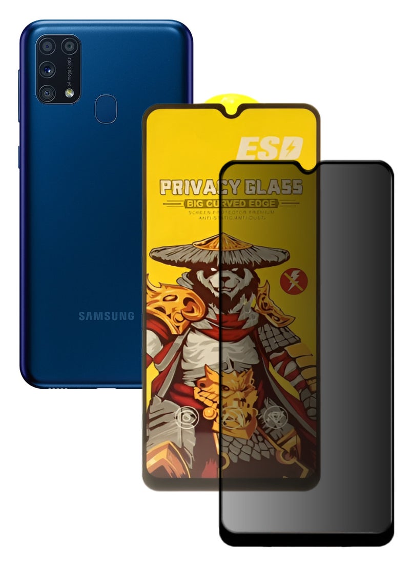 ESD Tempered Dustproof Privacy Glass Screen Protector Compatible For Samsung Galaxy M31 Prime - Image 1