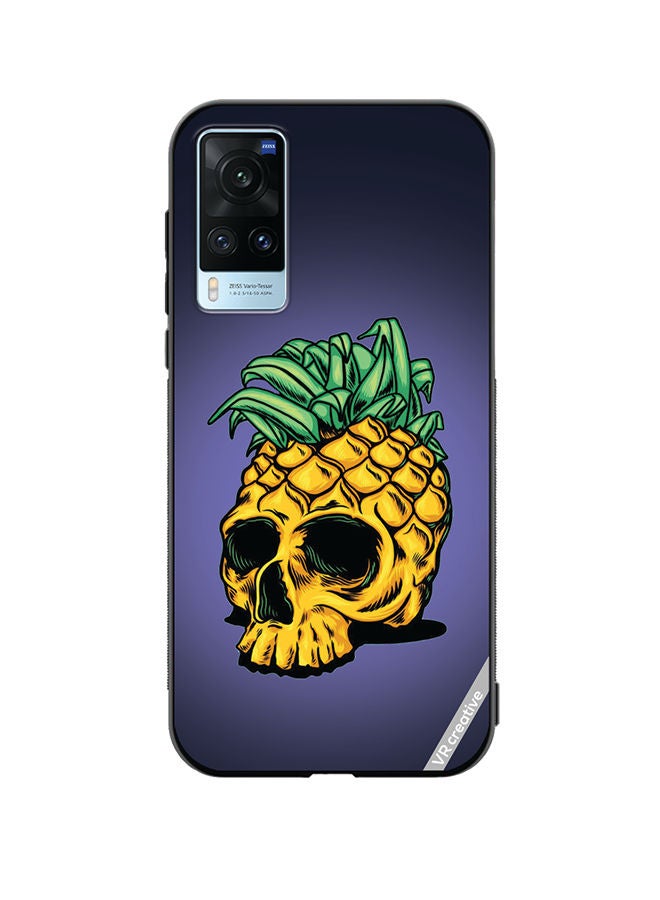 VR CREATIVE Protective Case Cover For Vivo X60 Pineapple Skull Design Multicolour - Image 1